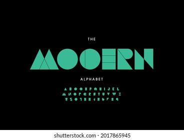 Vektorgrafik des stylisierten modernen Alphabets und der Schriftart