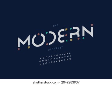 Vector del alfabeto y letra modernos estilizados