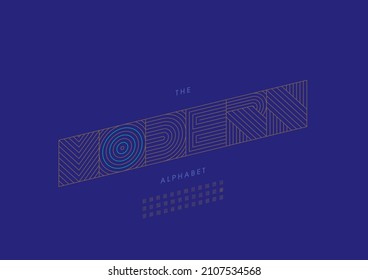 Vector del alfabeto y letra modernos estilizados