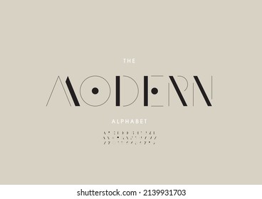 Vector del alfabeto y letra modernos estilizados