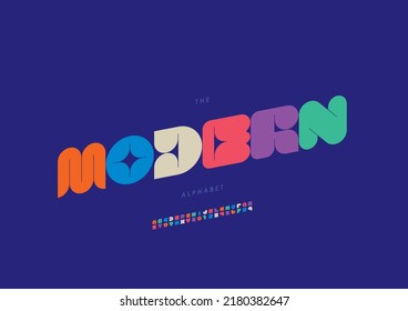 Vector del alfabeto y letra modernos estilizados