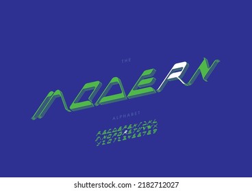 Vector del alfabeto y letra modernos estilizados