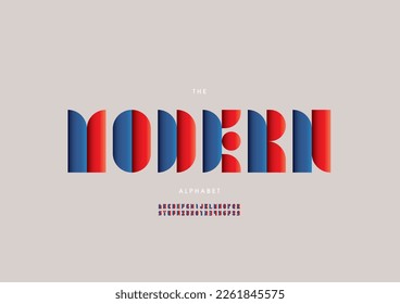 Vector del alfabeto y letra modernos estilizados
