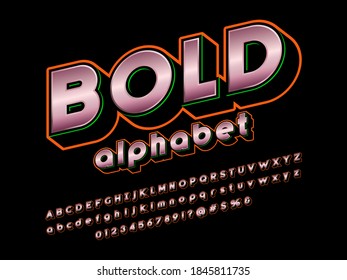 Vector of stylized modern bold alphabet design