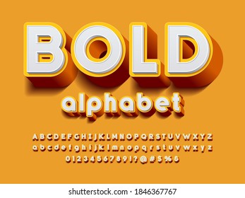 Vector of stylized modern bold alphabet design