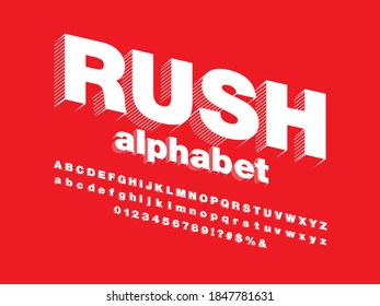 Vector of stylized modern bold alphabet design