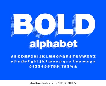 Vector of stylized modern bold alphabet design