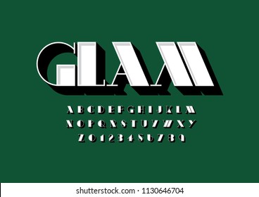 Vector de letra y alfabeto modernos estilizados