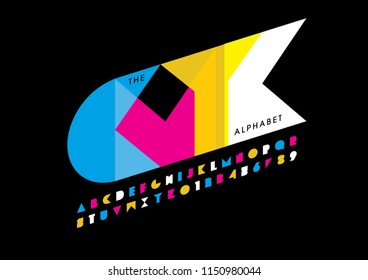 Vector de letra y alfabeto modernos estilizados