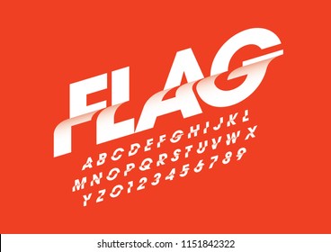 Vector of stylized modern font and alphabet Vector of stylized modern font and alphabet