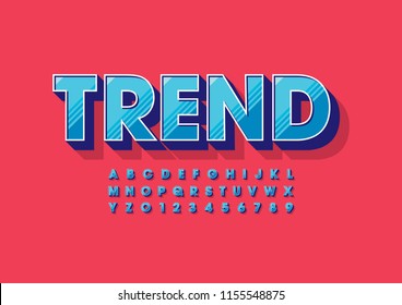 Vector of stylized modern font and alphabet Vector of stylized modern font and alphabet