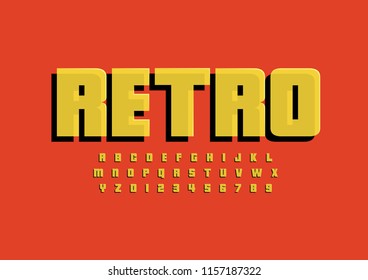 Vector de letra y alfabeto modernos estilizados