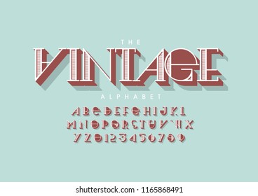 Vector de letra y alfabeto modernos estilizados