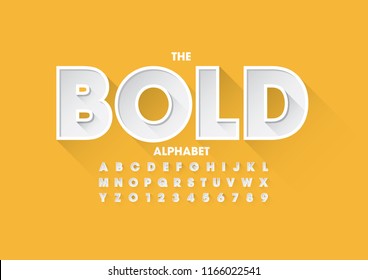 Vector of stylized modern font and alphabet