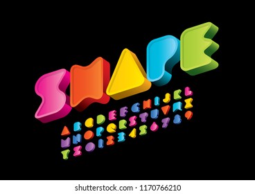 Vector de letra y alfabeto modernos estilizados