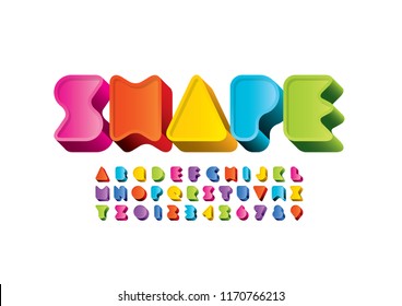 Vector of stylized modern font and alphabet Vector of stylized modern font and alphabet