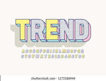 Vector of stylized modern font and alphabet Vector of stylized modern font and alphabet