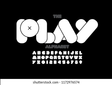 Vector of stylized modern font and alphabet Vector of stylized modern font and alphabet
