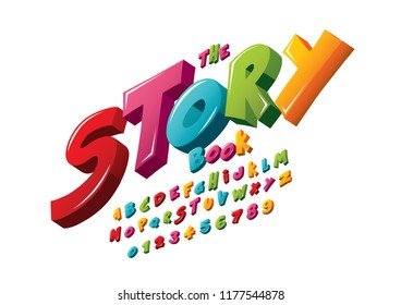 Vector of stylized modern font and alphabet Vector of stylized modern font and alphabet