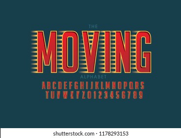 Vector of stylized modern font and alphabet