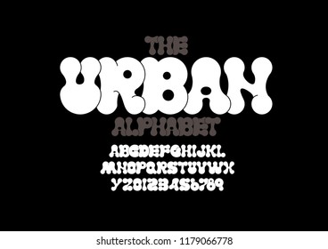 Vector de letra y alfabeto modernos estilizados
