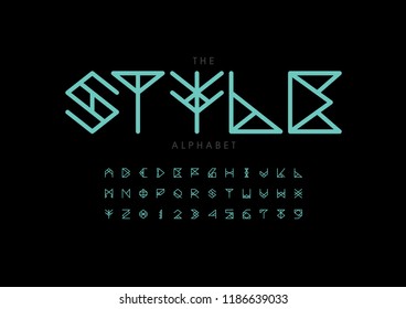 Vector de letra y alfabeto modernos estilizados