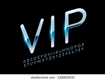 Vector of stylized modern font and alphabet