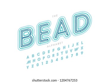 Vector of stylized modern font and alphabet
