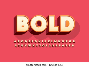 Vector of stylized modern font and alphabet