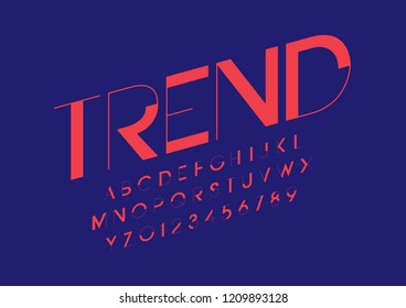 Vector de letra y alfabeto modernos estilizados