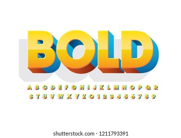 Vector of stylized modern font and alphabet