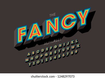 Vector de letra y alfabeto modernos estilizados