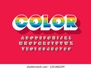 Vector of stylized modern font and alphabet
