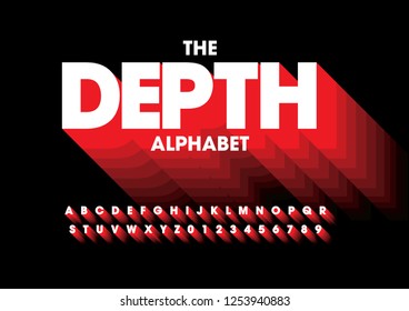 Vector of stylized modern font and alphabet