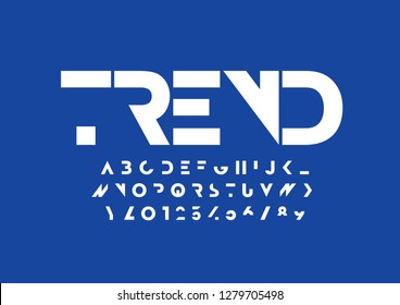 Vector de letra y alfabeto modernos estilizados