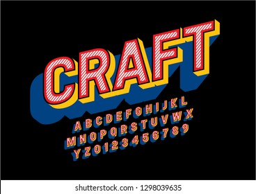 Vector de letra y alfabeto modernos estilizados