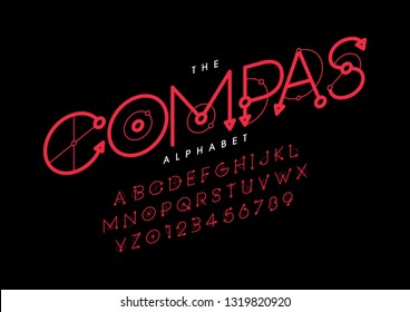 Vector de letra y alfabeto modernos estilizados