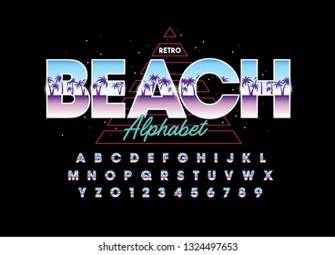 Vector de letra y alfabeto modernos estilizados