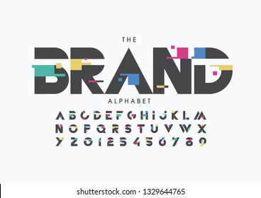 Vector Of Stylized Modern Font And Alphabet