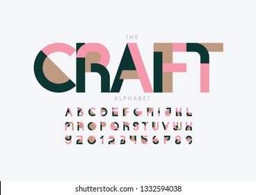 Vector de letra y alfabeto modernos estilizados