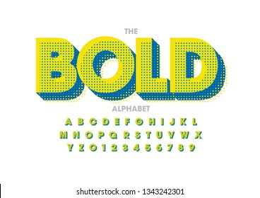 Vector de letra y alfabeto modernos estilizados