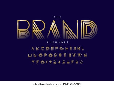Vector de letra y alfabeto modernos estilizados