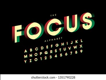 Vector de letra y alfabeto modernos estilizados