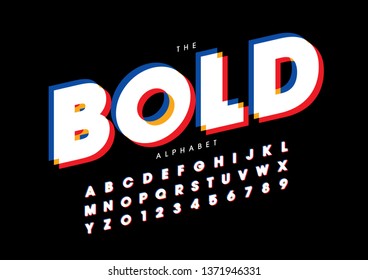 Vector de letra y alfabeto modernos estilizados