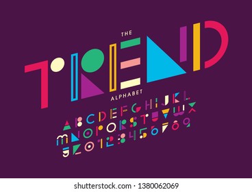 Vector de letra y alfabeto modernos estilizados