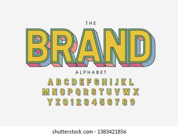 Vektorgrafik von stilisierten modernen Schriften und Alphabeten