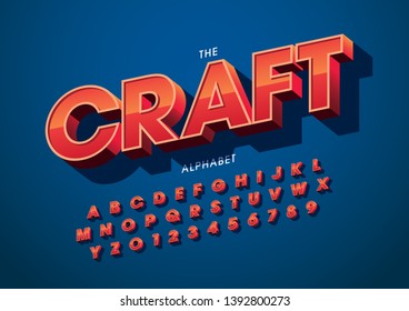 Vector of stylized modern font and alphabet