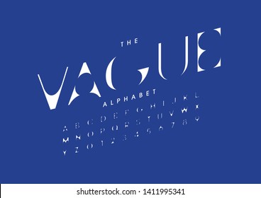 Vector de letra y alfabeto modernos estilizados