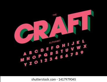 Vector de letra y alfabeto modernos estilizados