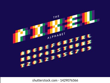 Vector de letra y alfabeto modernos estilizados